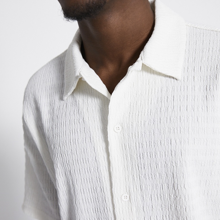 Short sleeve shirt "Steven Structure" Off white